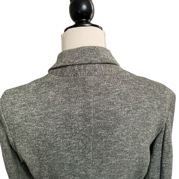 Lauren Conrad Green Gray Knit Blazer Open Front Cotton Sweater Jacket Size XS - Picture 10 of 14
